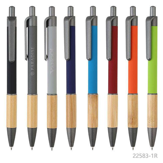 Lapicera metal y bambú