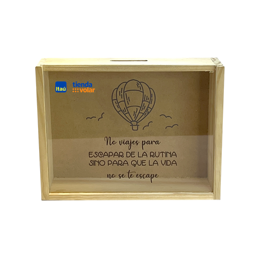 Alcancia para viajes personalizada