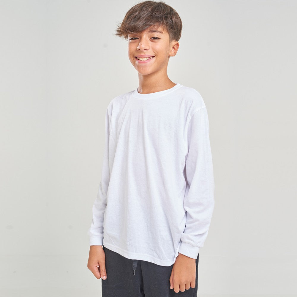 Camiseta maga larga Escolar con logo