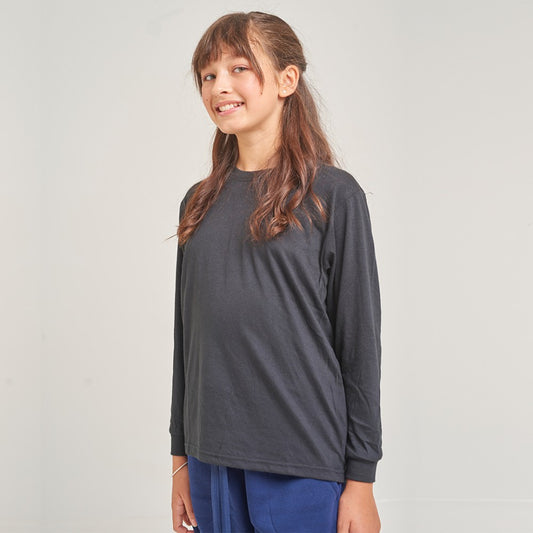 Camiseta maga larga Escolar con logo