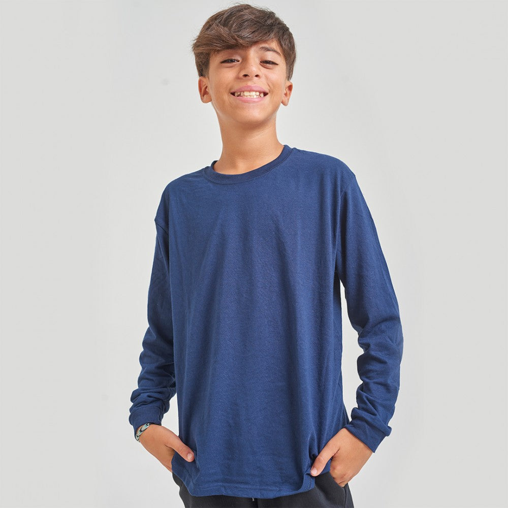 Camiseta maga larga Escolar con logo