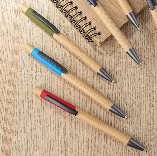 Lapicera Bambú y Aluminio