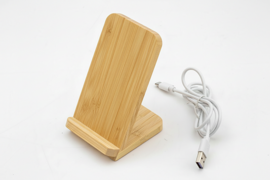 Portacelular con carga inalámbrica - Eco Bambú