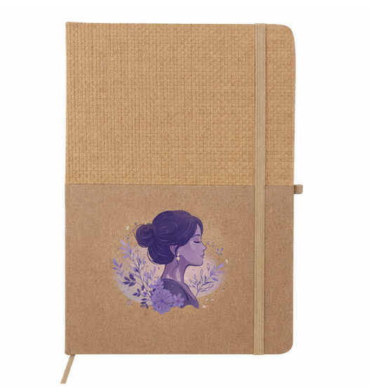 Cuaderno kraft y fibra natural
