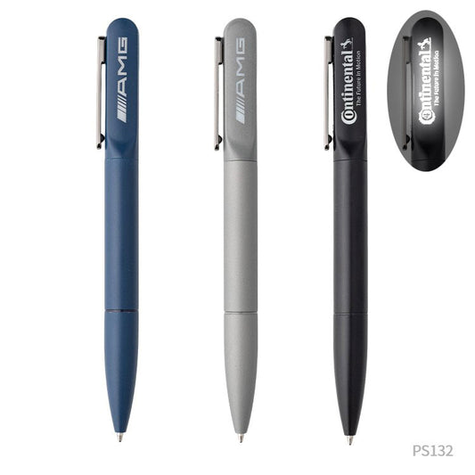 Lapicera metálica twist con logo iluminado