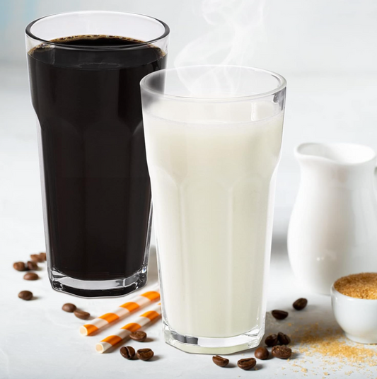 Vasos de vidrio. Para regalos empresariales se puede personalizar utilizando grabado láser o impresión UV