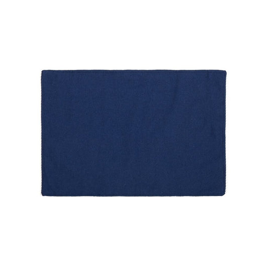 Individual de tela polialgodon de color azul. Logo personalizado, regalo empresarial.
