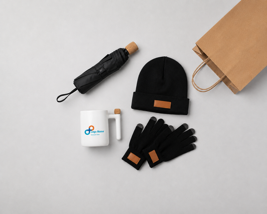 Kit Abrigo. Logo personalizado, regalo empresarial.