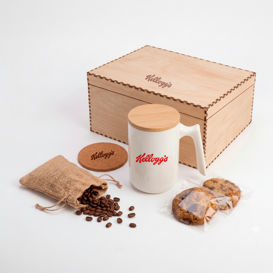 Kit Conexión y Pausa. Logo personalizado, regalo empresarial.