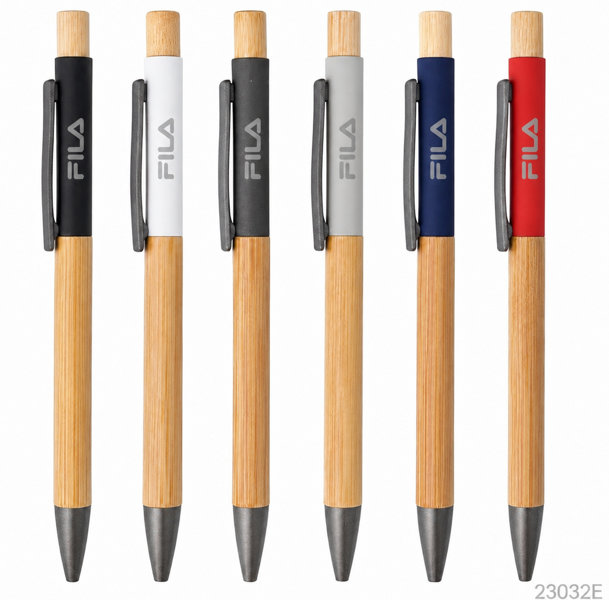Lapicera Alerce de aluminio y bambu personalizada con logo, regalo empresarial detalle de grabado.