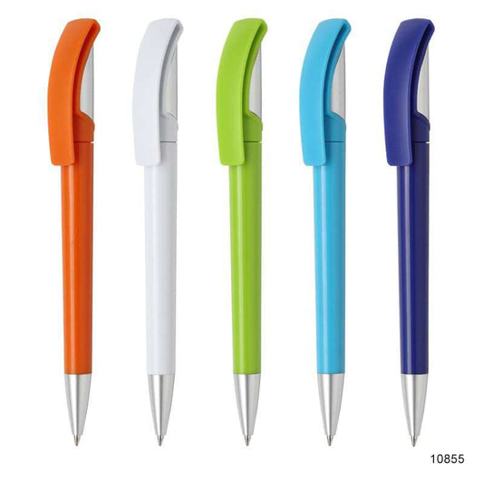 Lapicera Iris de diferentes colores. Logo impreso a color personalizado. Regalo empresarial.