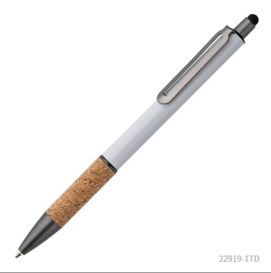 Lapicera Larix de aluminio y corcho personalizado con grabado laser o impresión uv para regalo empresarial.