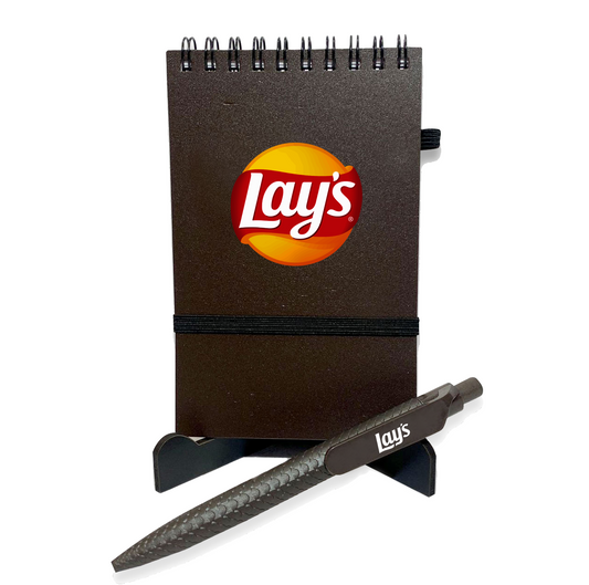 Libreta Viena de plástico con logo personalizado impreso a full color. Regalo empresarial.