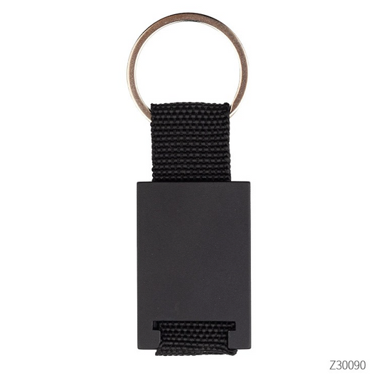 Llavero nexo negro. Logo personalizado, regalo empresarial.