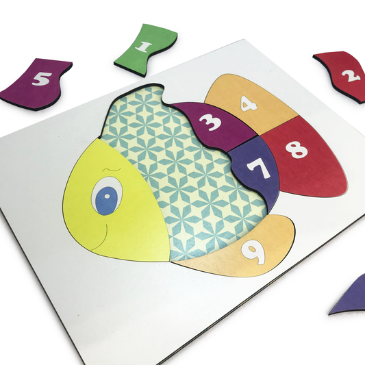 Juego Didactico- Pez números con logo personalizado