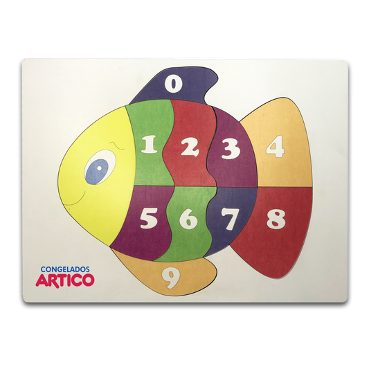 Juego Didactico- Pez números con logo personalizado