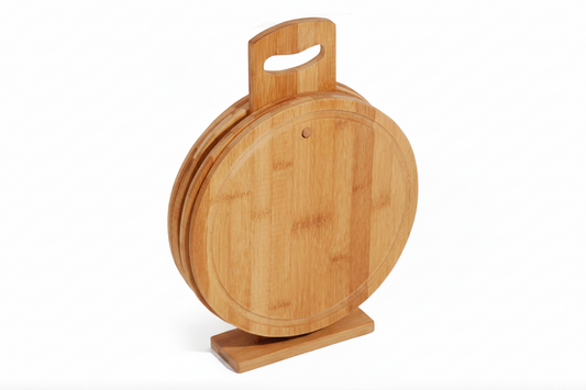 set platos de madera. Logo personalizado, regalo corporativo.