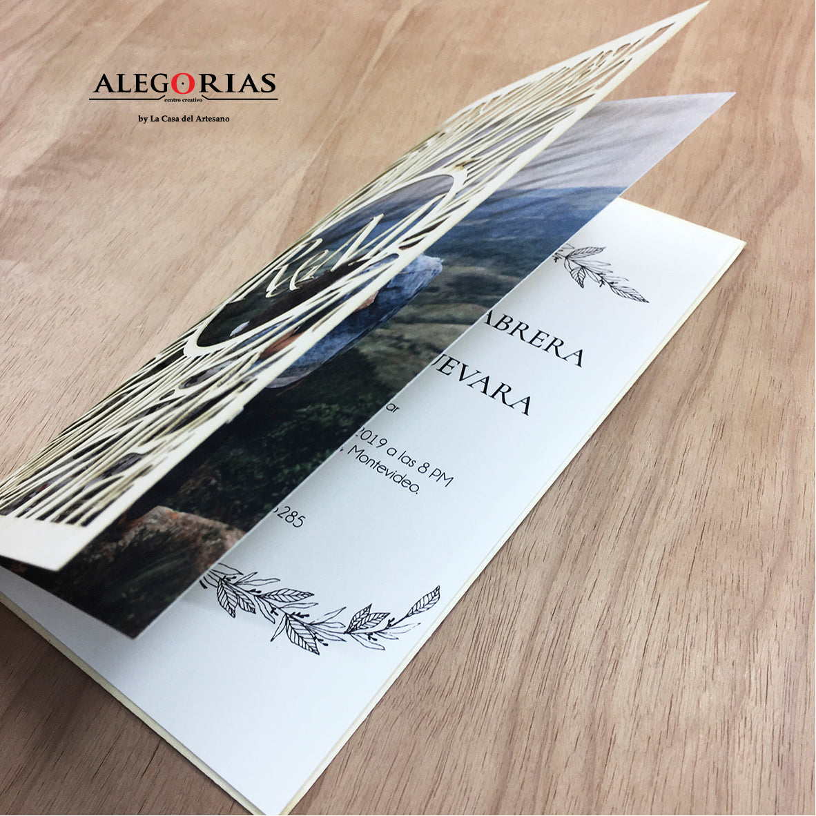 Tarjeta de Invitación - Díptico con foto