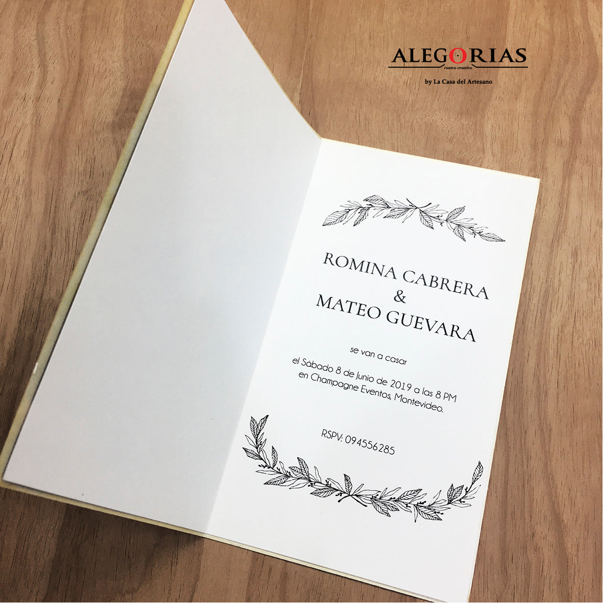 Tarjeta de Invitación - Díptico con foto