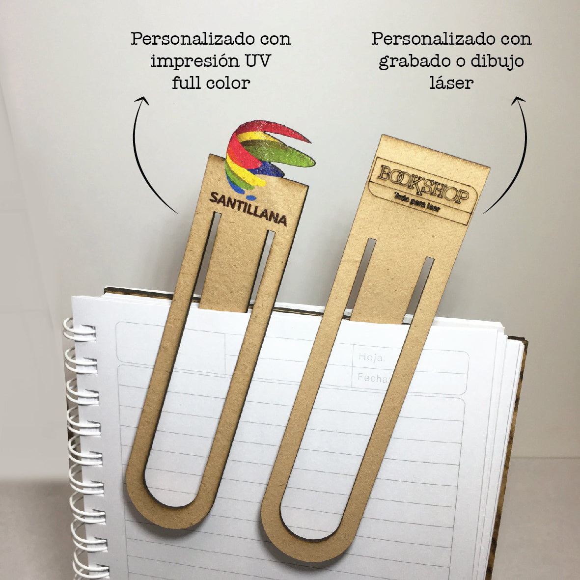 Marca libros en cartón