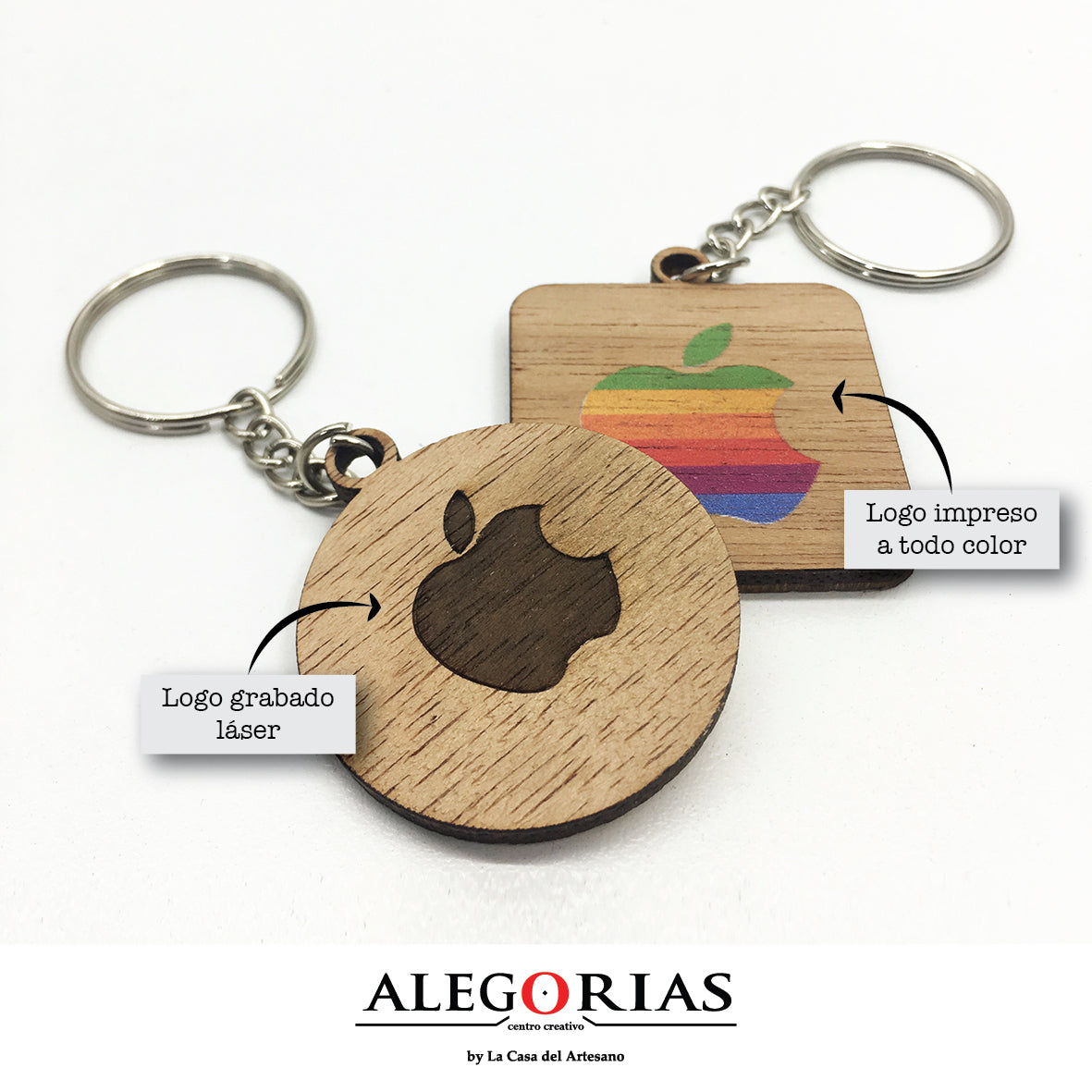 Llavero de madera personalizado