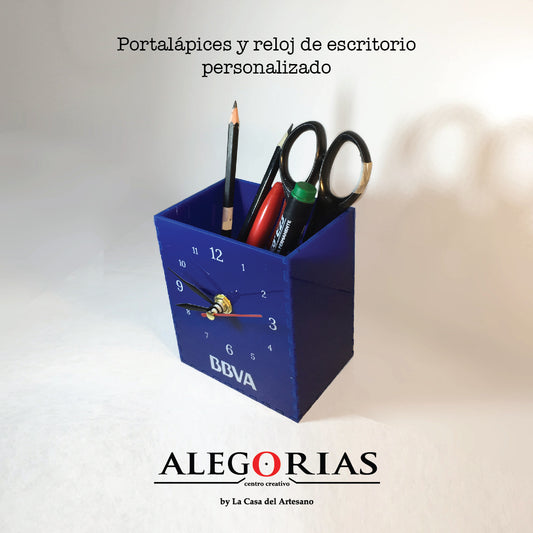 Reloj porta-lapices