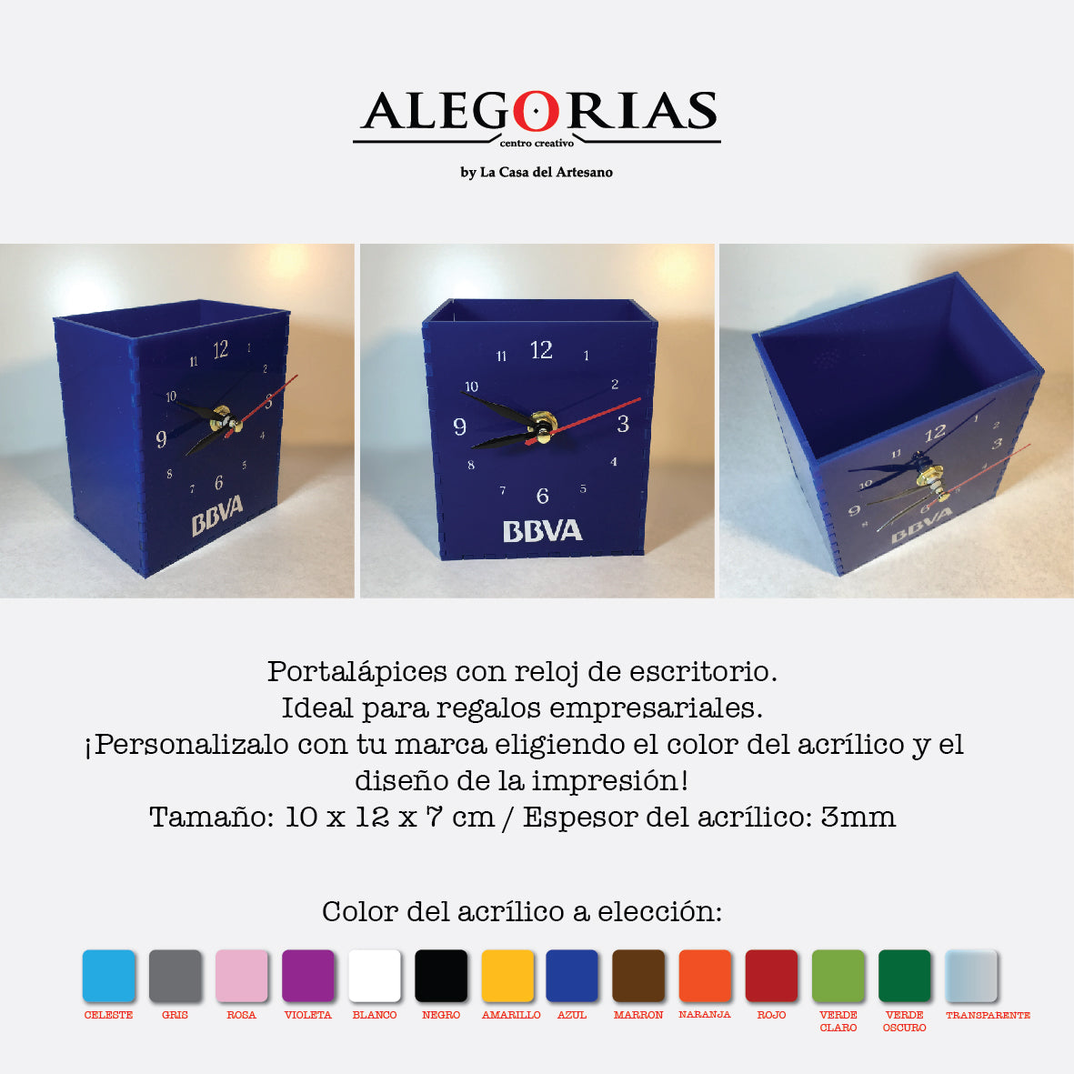 Reloj porta-lapices