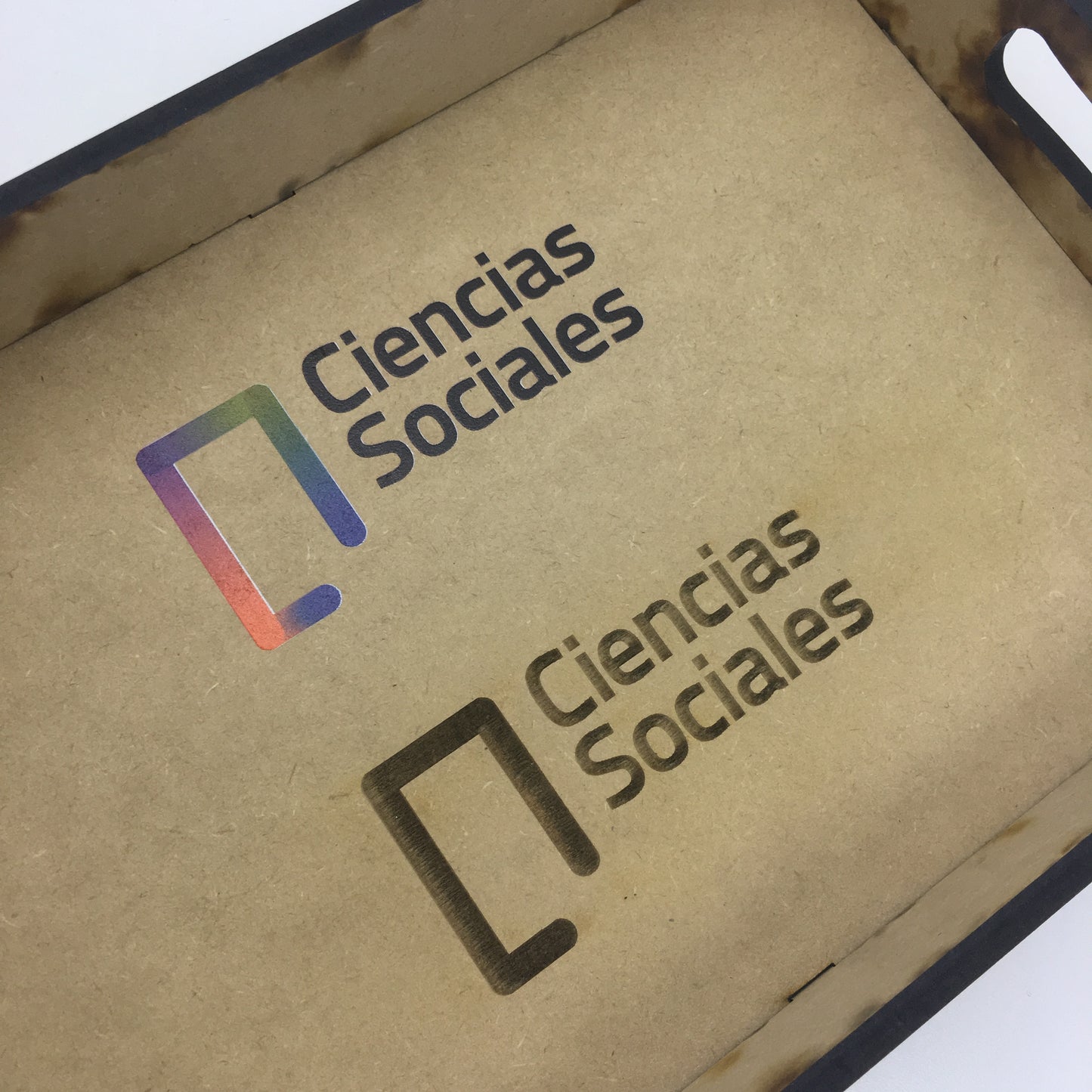 Bandeja mdf personalizada con logo