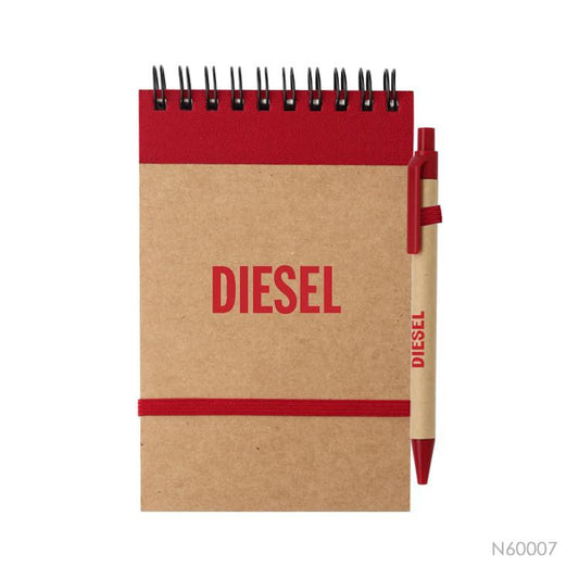 Libreta ecológica más lapicera, ambas con posibilidad de personalización con impresión UV