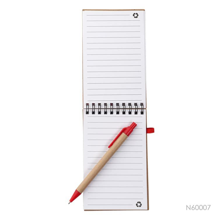 Libreta ecológica más lapicera, ambas con posibilidad de personalización con impresión UV