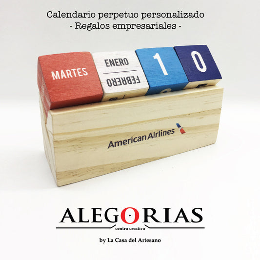 Calendario Perpetuo - Madera Impresa