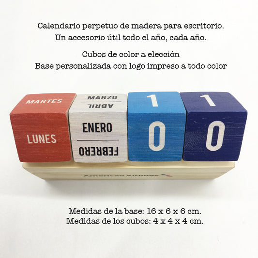 Calendario Perpetuo - Madera Impresa