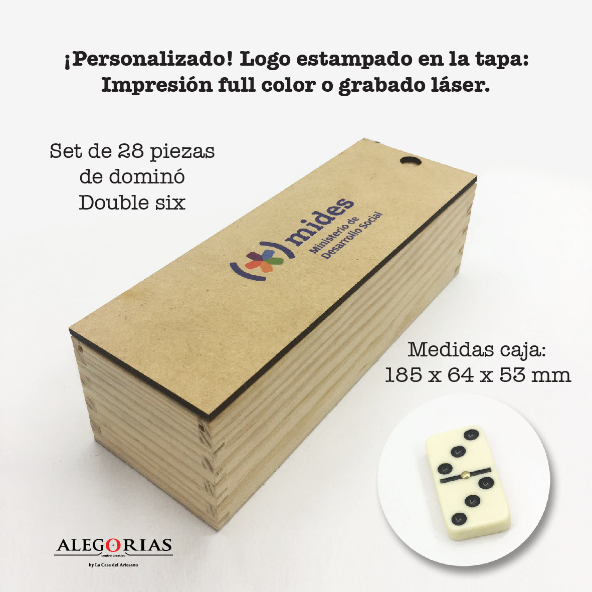 Juego de Dominó - Caja personalizada