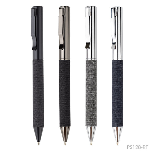 Lapicera metálica con estuche en tela R-Pet