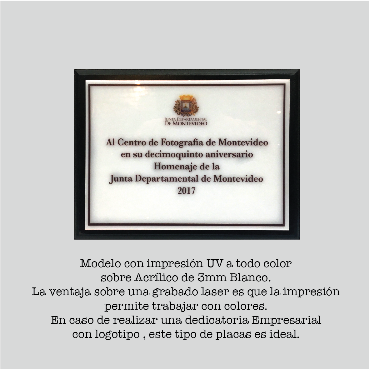 Placa de reconocimiento (20x15cm)