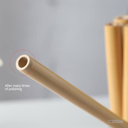 Sorbito de bambú que forma parte de un set. Para regalos empresariales se puede personalizar con un logo utilizando impresión UV o grabado láser