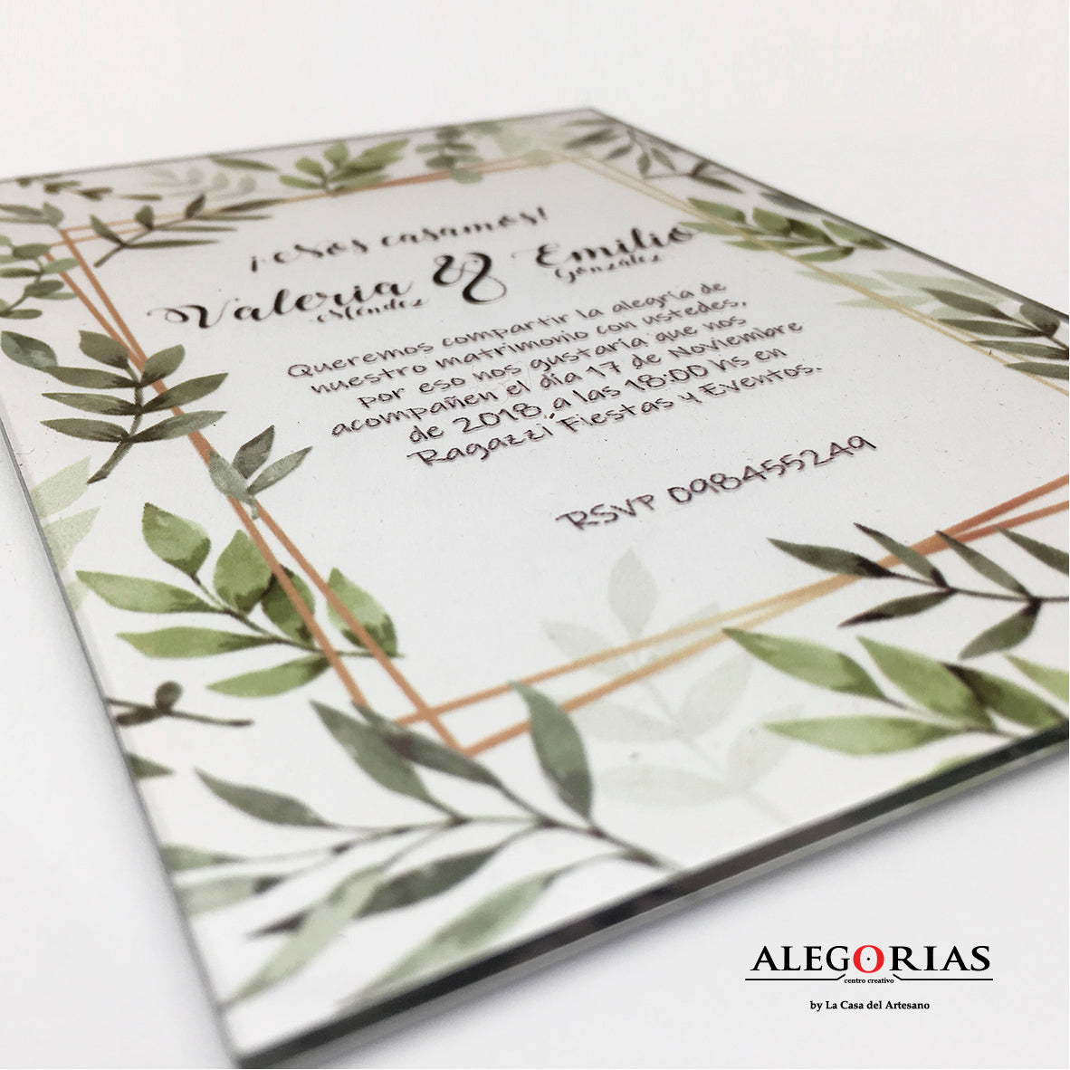 Tarjeta de Invitación - Invitación de Acrílico