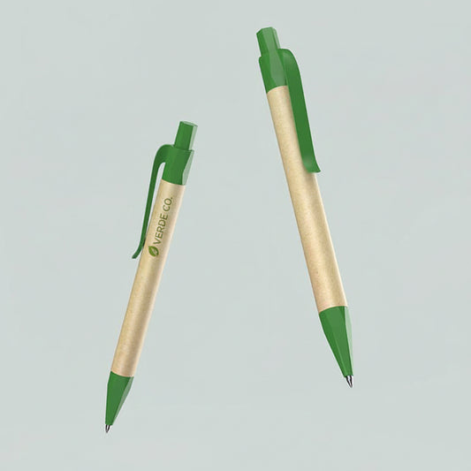 Lapicera Acacia de color verde. Logo personalizado, impresión uv, regalo empresarial.