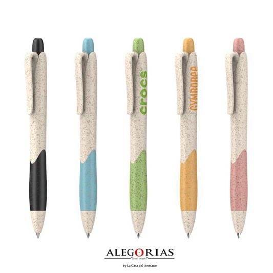 Lapicera Sira, diferentes colores. Plástico a base de fibra natural. Logo personalizado regalo empresa.
