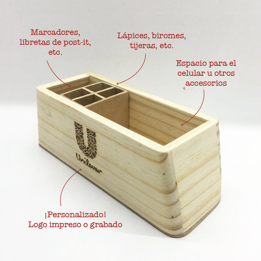 Lapicero Cálico organizador. Logo personalizado, regalo empresarial.