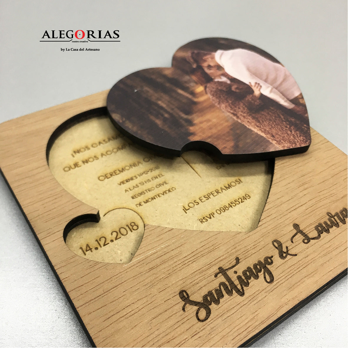 Tarjeta de Invitación - Diseño con tapita impresa