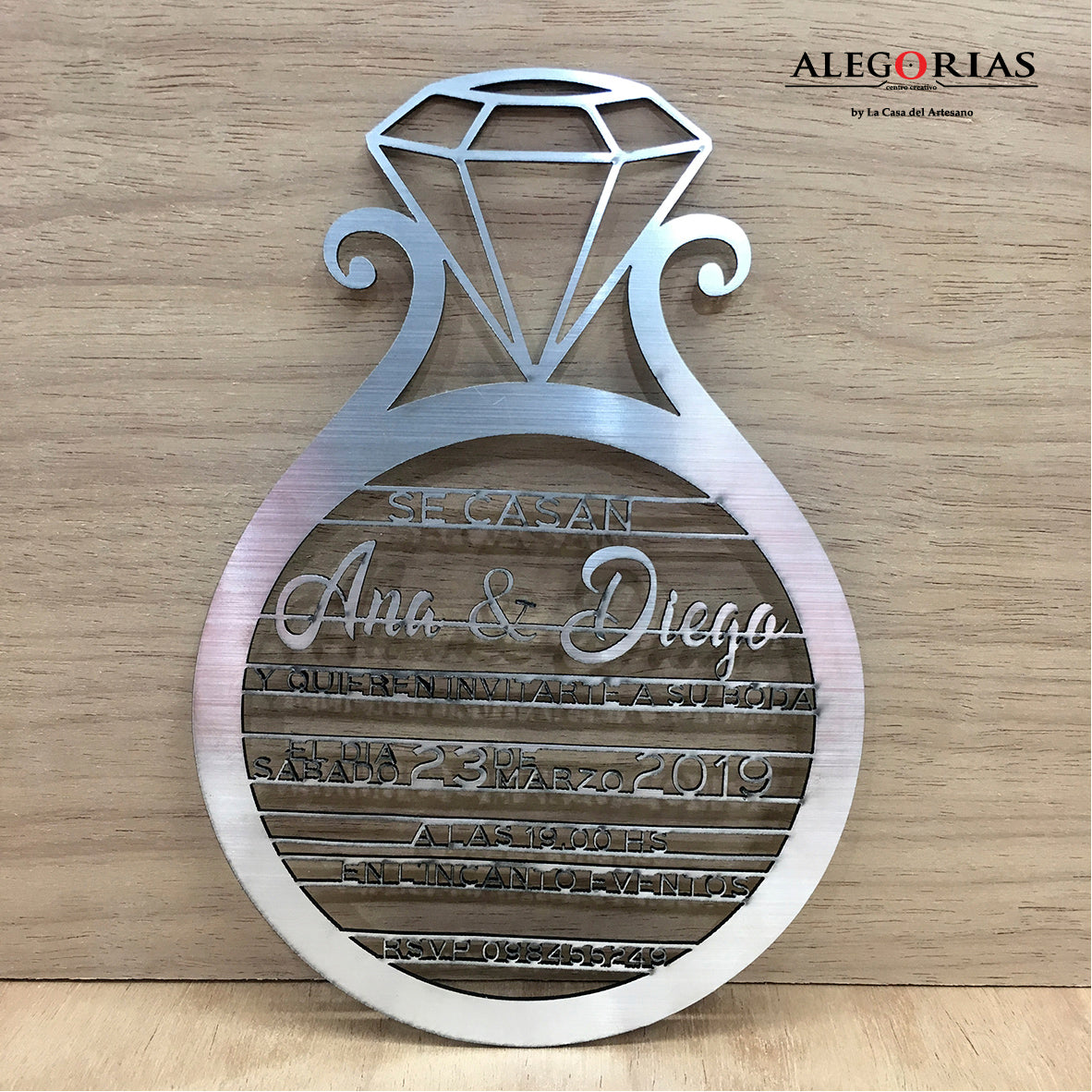 Tarjeta de Invitación - Diseño en metalex