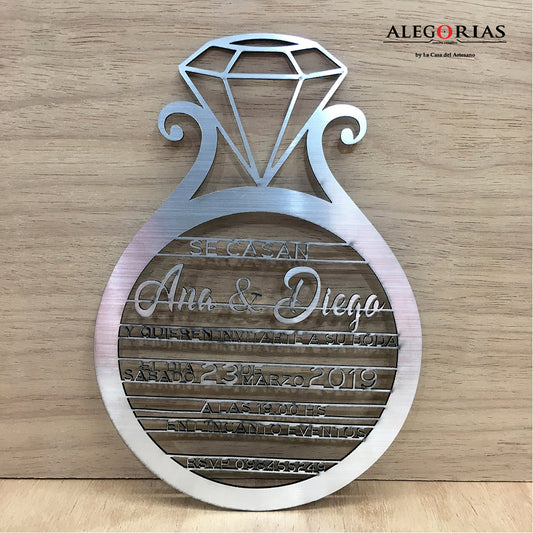 Tarjeta de Invitación - Diseño en metalex