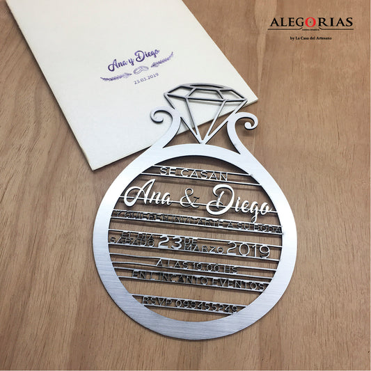 Tarjeta de Invitación - Diseño en metalex