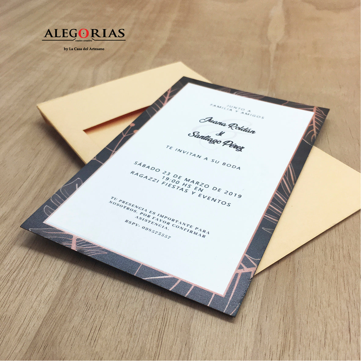 Tarjeta de Invitación - Diseño con doble faz