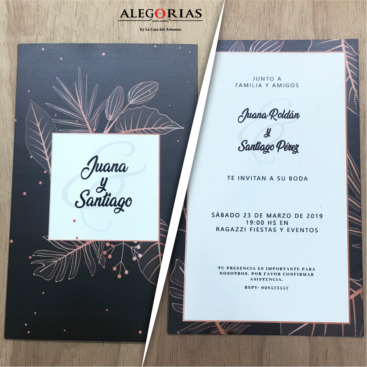 Tarjeta de Invitación - Diseño con doble faz