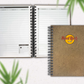Agenda con tapa de madera personalizada con logo impreso o grabado en láser.