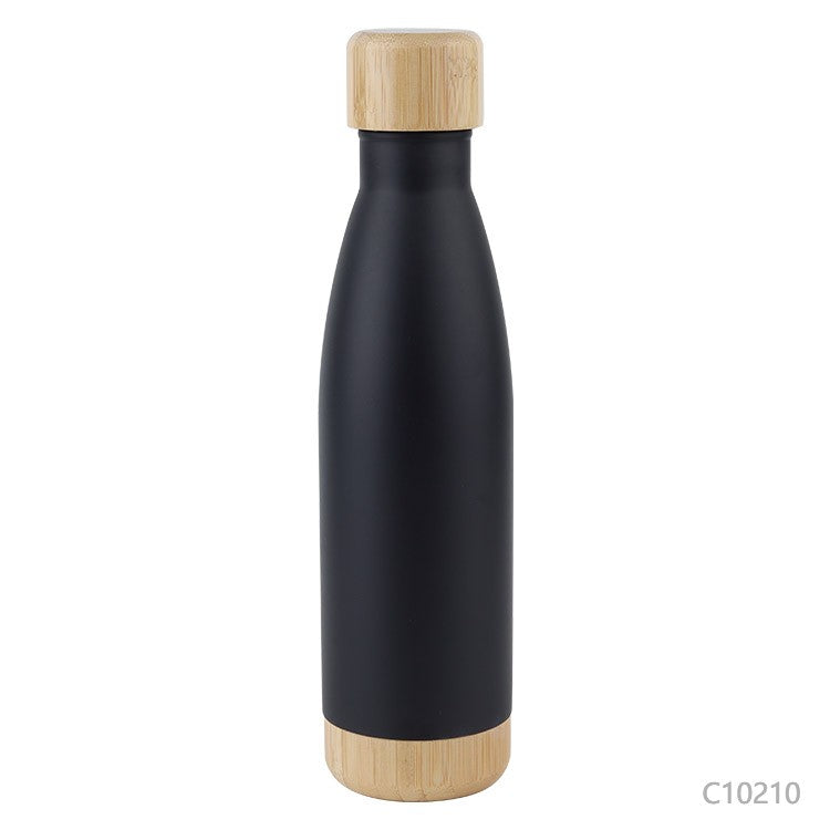Botella Eco Térmica de acero reciclado y bambú