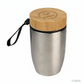 Vaso térmico Eco- Acero tapa Bambú