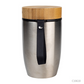 Vaso térmico Eco- Acero tapa Bambú